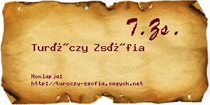Turóczy Zsófia névjegykártya