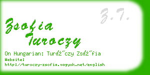 zsofia turoczy business card